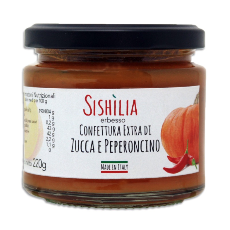 Confettura Extra di Zucca e Peperoncino 220 gr